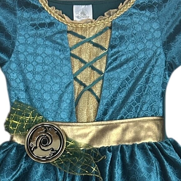 Disney Princess Merida Brave Costume Dress & Crown Kids 5/6 Castle Collection - Picture 5 of 7
